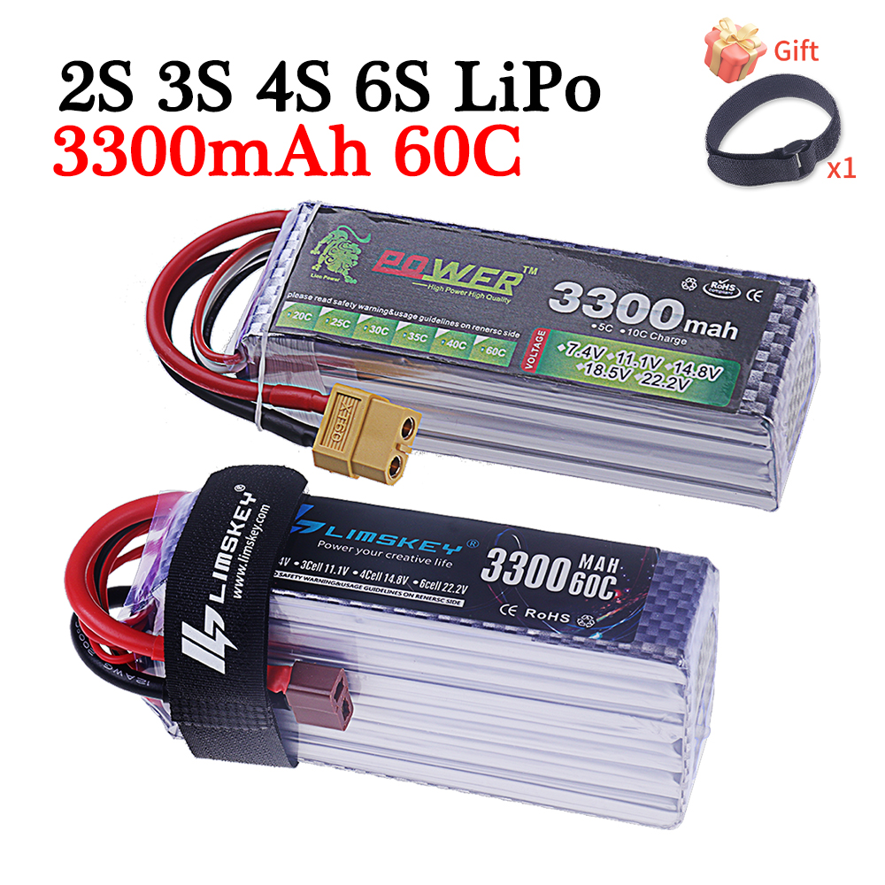 Rc Hobby Helicopter - 60C Lipo แบตเตอรี่ 3300mAh 7.4V 11.1V