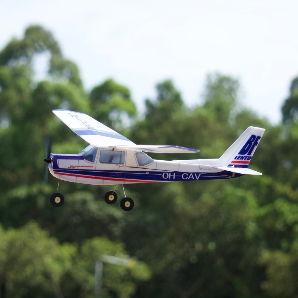 Rc Hobbies - Minimumrc ชุดเครื่องบิน Cessna152สีฟ้า360มม. wingspan 3ช่องเทรนเนอร์เครื่องบิน RC