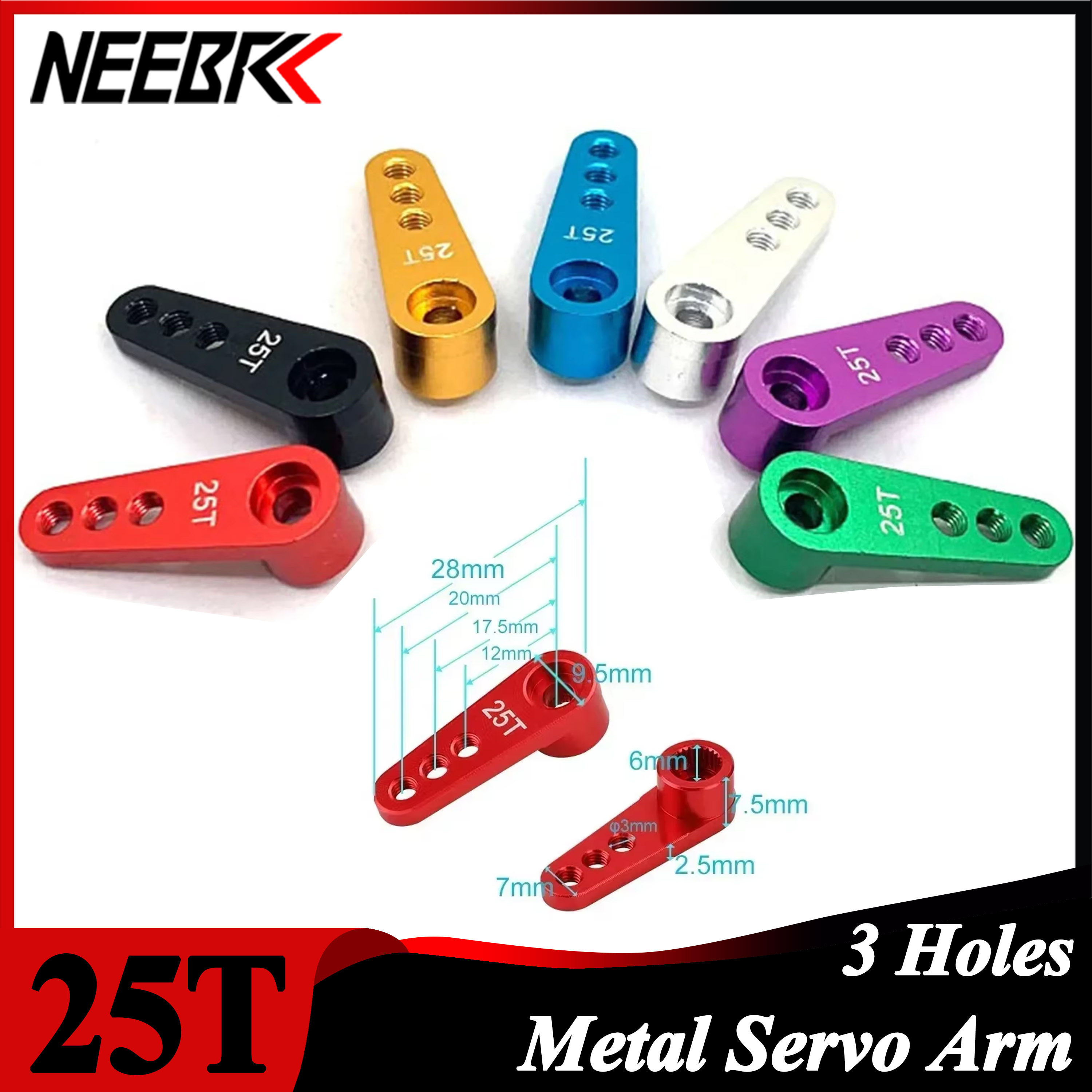 Rc Hobby Shops - NEEBRC 25T โลหะ Servo Arm 3