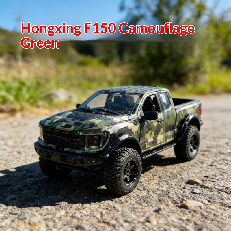 Rc Hobby Off Road - รถบังคับวิทยุ Hongxing F150 รุ่นใหม่ สีเขียวลายพราง รถออฟโรดปีนป่าย
