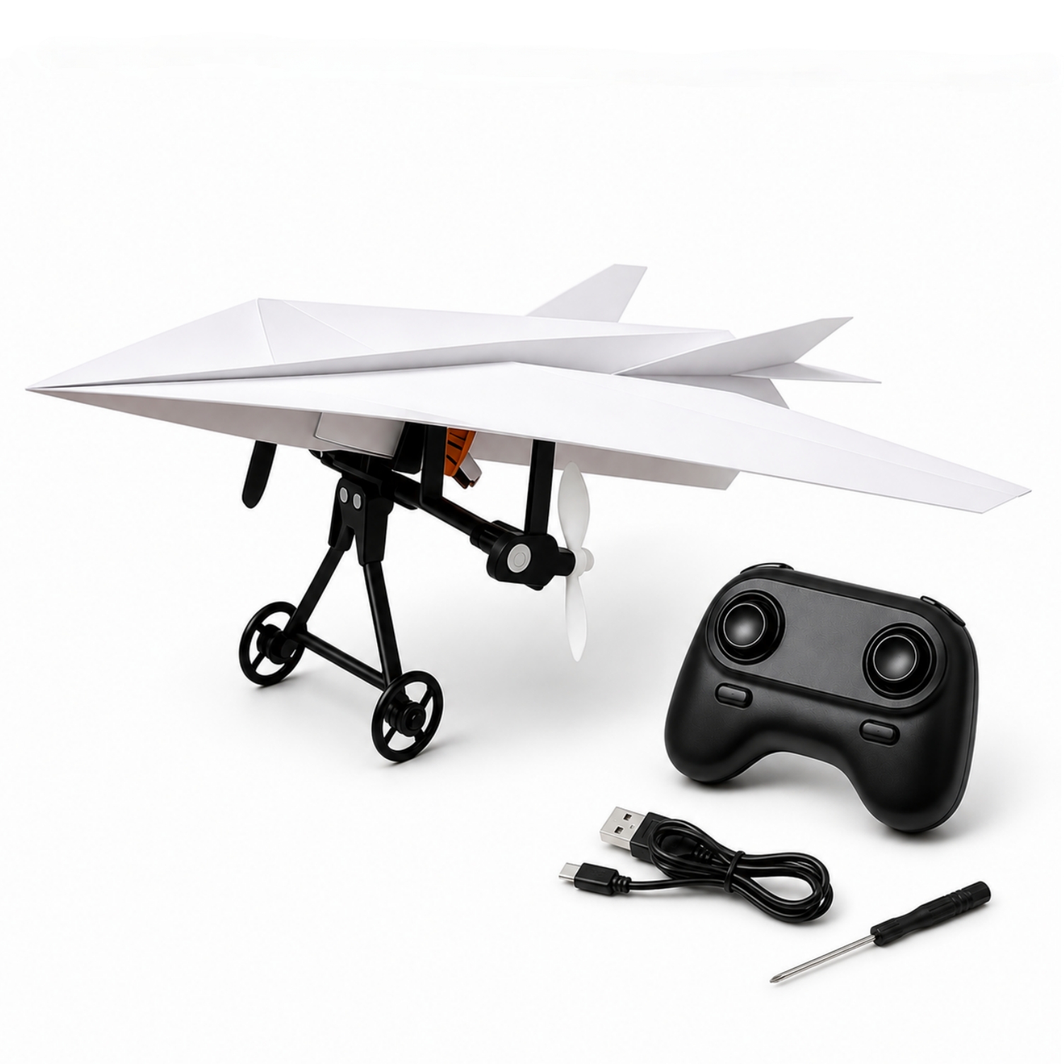Rc Planes Horizon Hobby - ชุดเครื่องบินกระดาษบังคับวิทยุ Hotfree Power-Up พร้อมไจโรสเตบิไลเซอร์ – เครื่องบินบังคับวิทยุไฟฟ้า