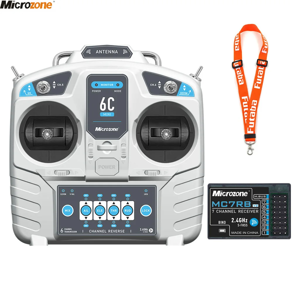 Rc Hobby Shops - ไมโครโซน MC6C V2ขนาดเล็ก2.4G เครื่องส่งสัญญาณควบคุม6CH พร้อมตัวรับสัญญาณระบบวิทยุสำหรับเครื่องบิน RC