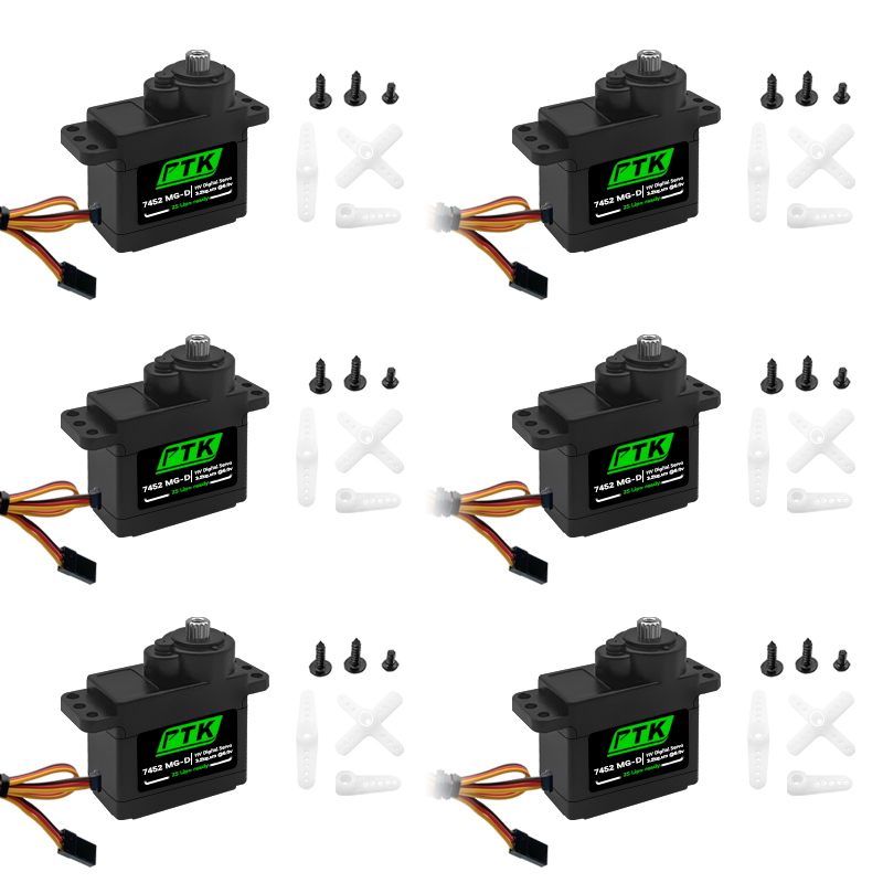 Rc Hobby Shops - PTK 7452 MG-D 9g เซอร์โวดิจิตอลเกียร์โลหะสำหรับ EPP