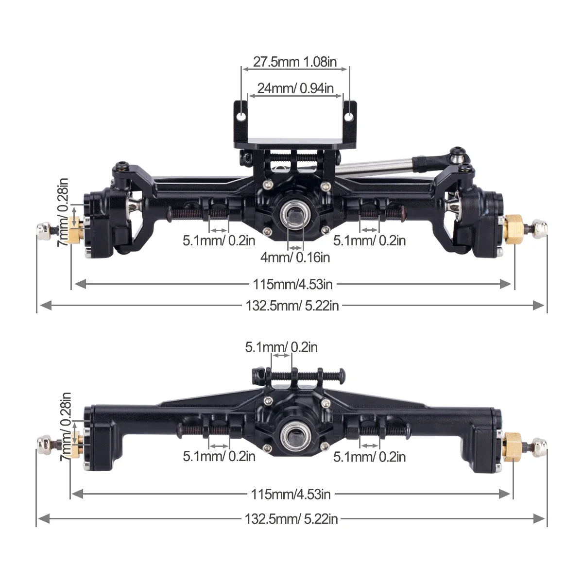 อลูมิเนียม CNC Portal Axles +  - Rc Hobby Products บทวิจารณ์และราคา