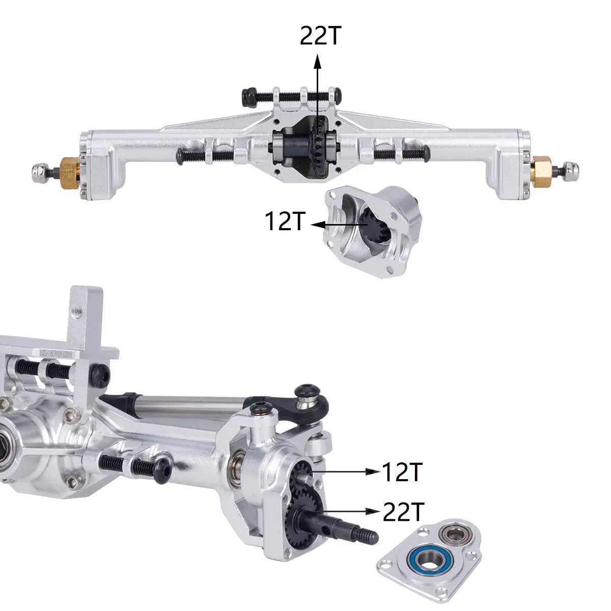 อลูมิเนียม CNC Portal Axles +  - Rc Hobby Products บทวิจารณ์และราคา