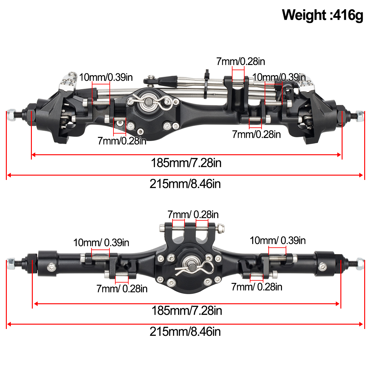 ชุดเพลาตรง CNC อลูมิเนียมหน้า- - Rc Hobby Products บทวิจารณ์และราคา