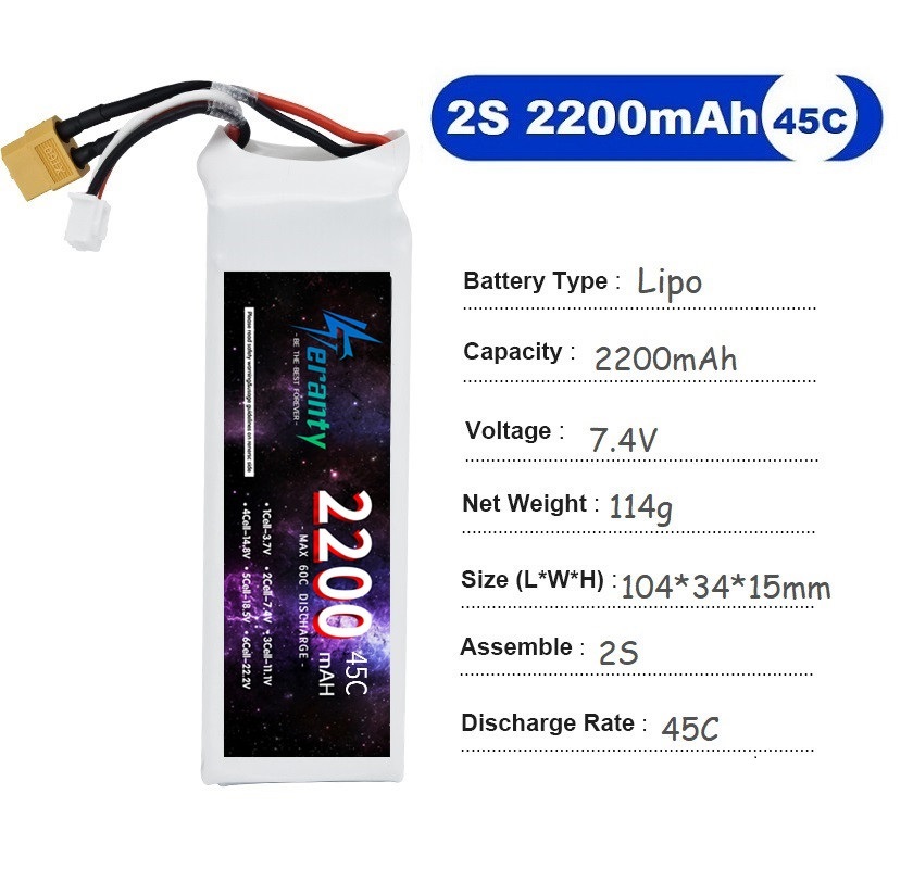 2PCS 7.4V Lipo 2S แบตเตอรี่ 15 - Rc Hobby Helicopter บทวิจารณ์และราคา